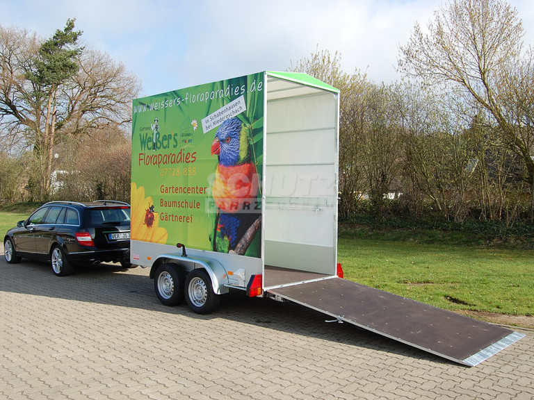 Schutz Anhänger Transport Planenanhänger Plane Gartenbau Gatenbauanhänger Transprortanhänger Typ GTA 16 D (für 4 CC)