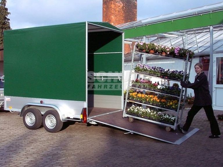 Schutz Anhänger Plane Gartenbau Gartenbauanhänger Transportanhänger Planenanhänger Typ GTA 20 D (für 6 CC)