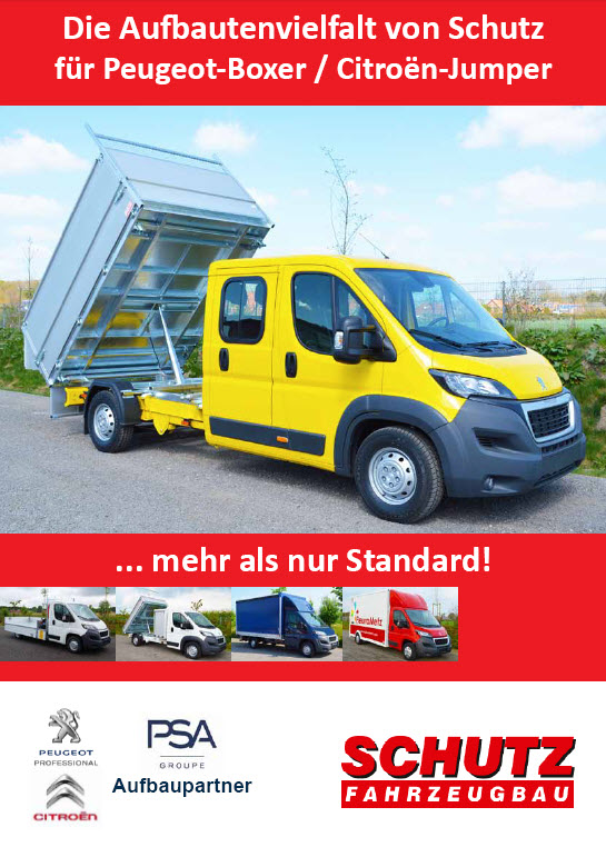 Die Aufbauvielfalt von Schutz für Peugoet Boxer & Citoen Jumper - Prospektdownload