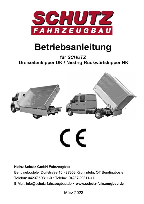 Bedienungsanleitung für Schutz Dreiseiten- und Niedrigrückwärtskipper